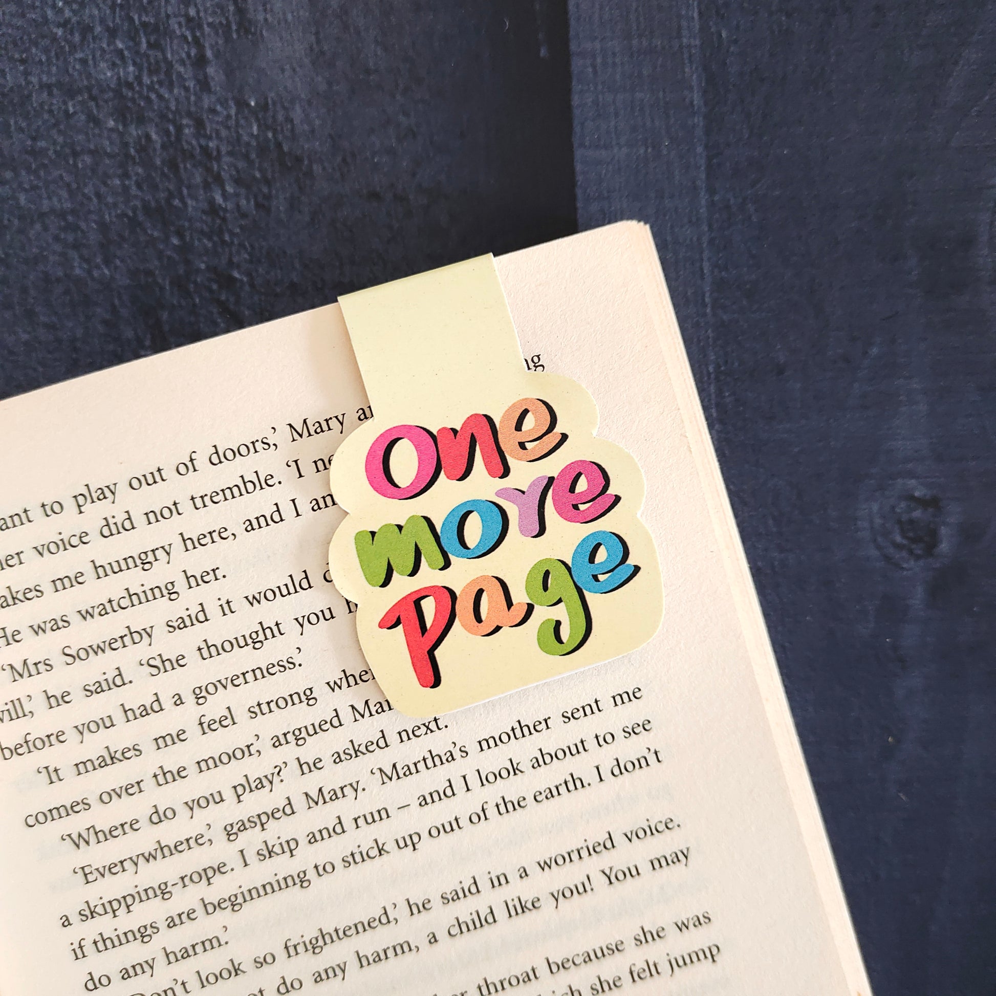 One More Page Magnetic Bookmark
