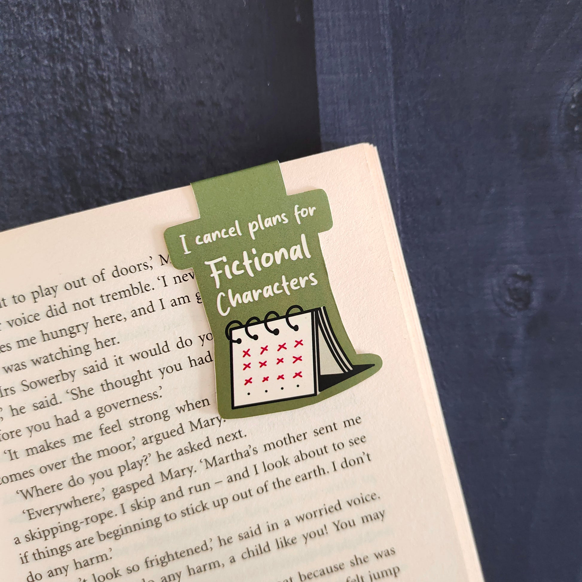 I Cancel Plans For Fictional Character Magnetic Bookmark