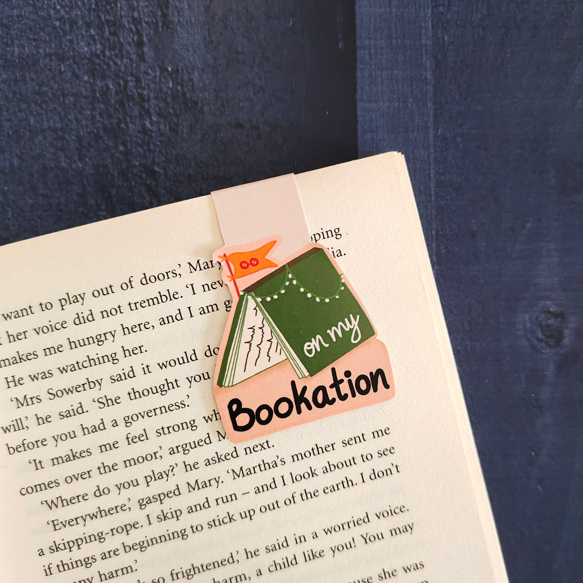 On My Bookation Magnetic Bookmark