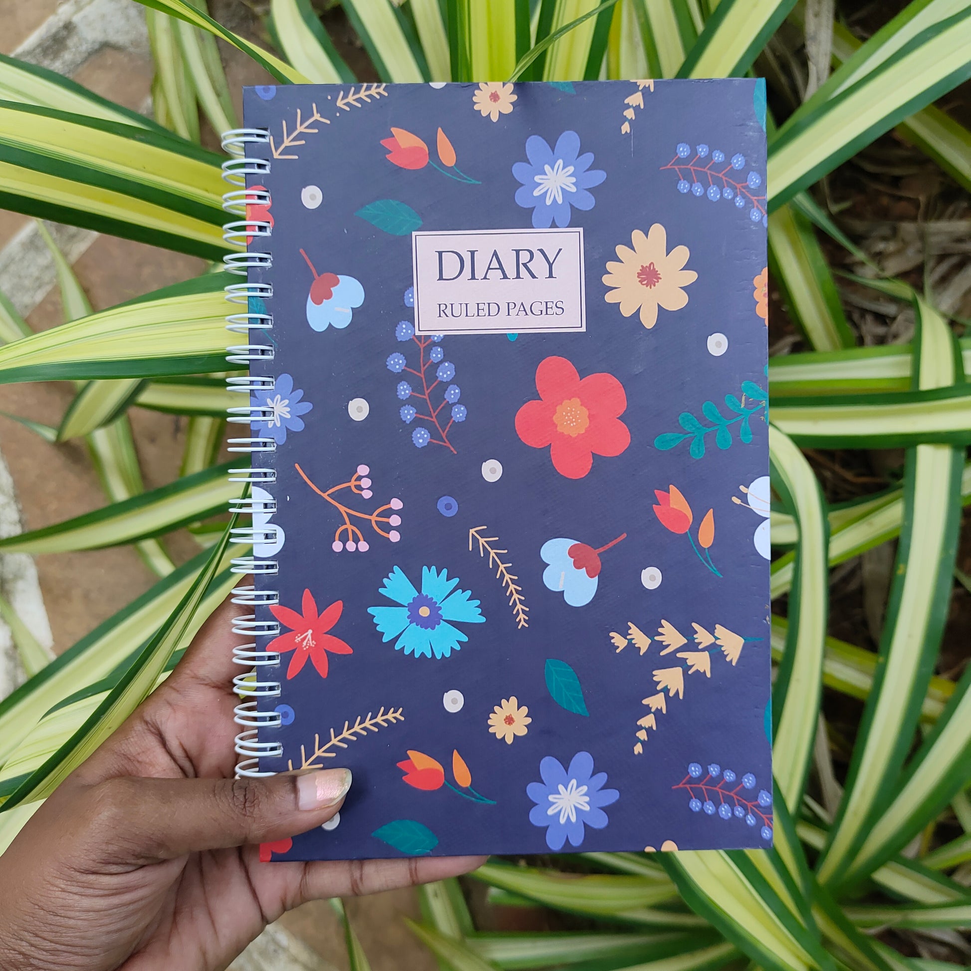 Midnight bloom ruled journal