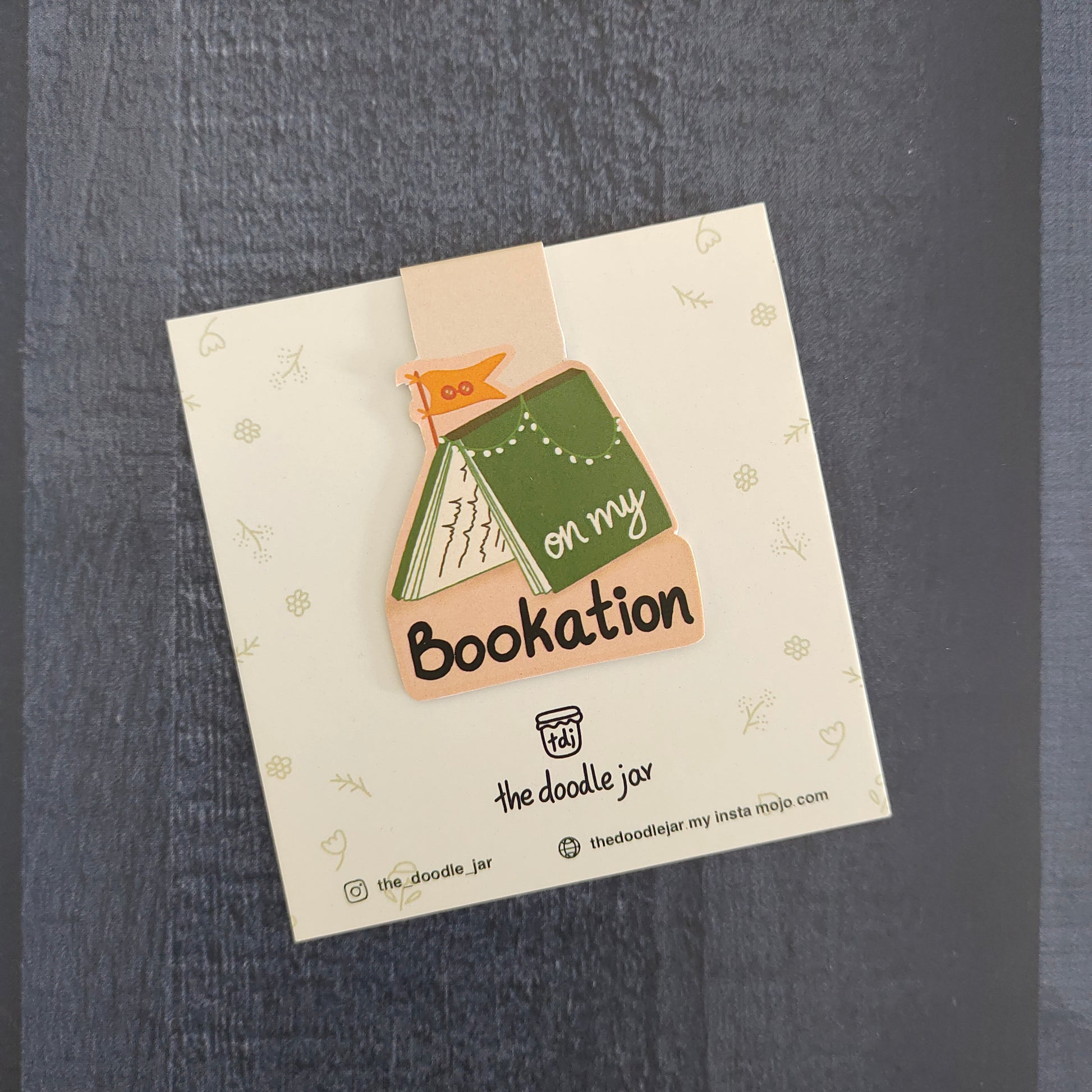 On My Bookation Magnetic Bookmark