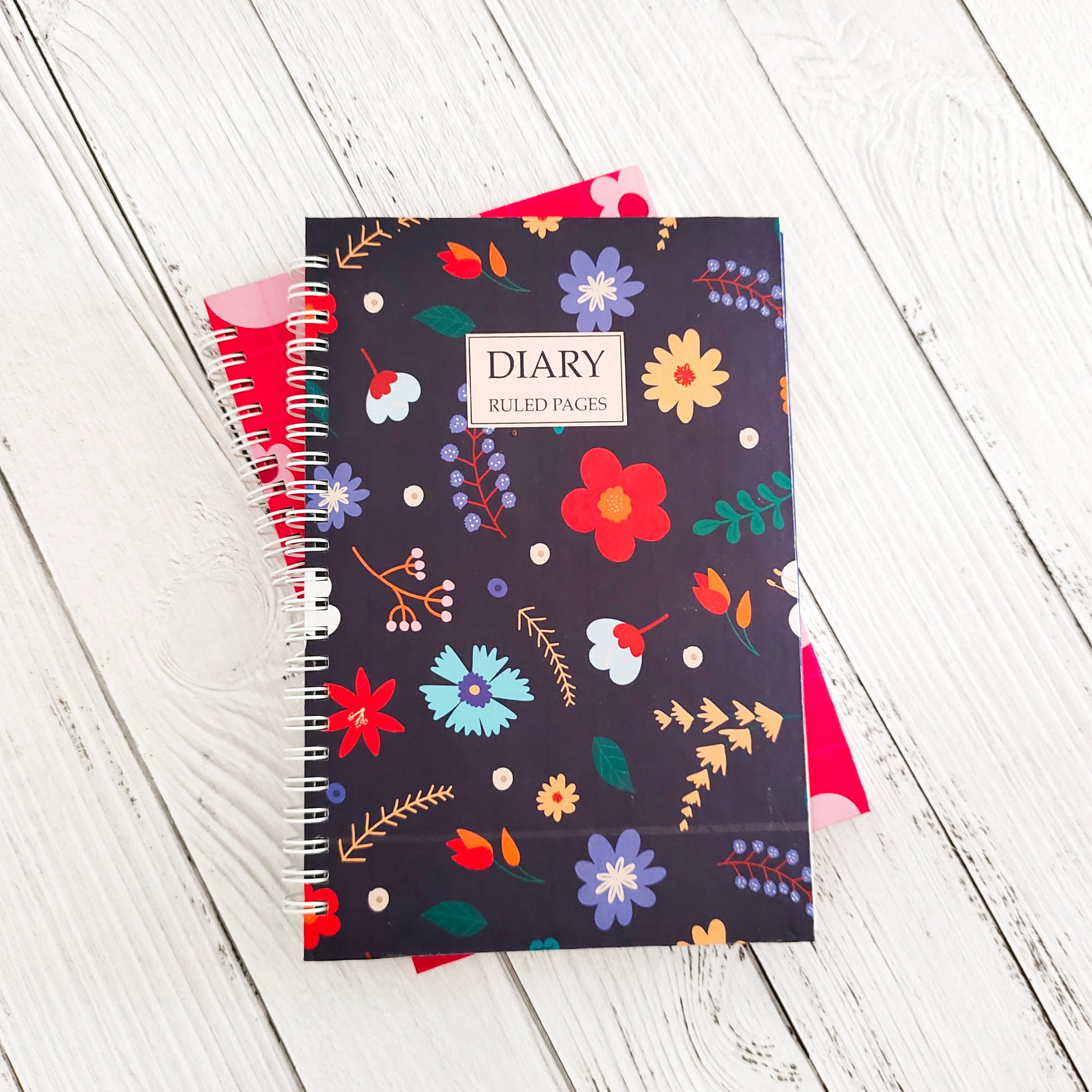 Midnight bloom ruled journal